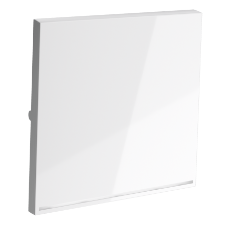 Клавиша для выключателя/переключателя одноклавишного с подсветкой Voltum S70 (белый глянцевый) VLS000201