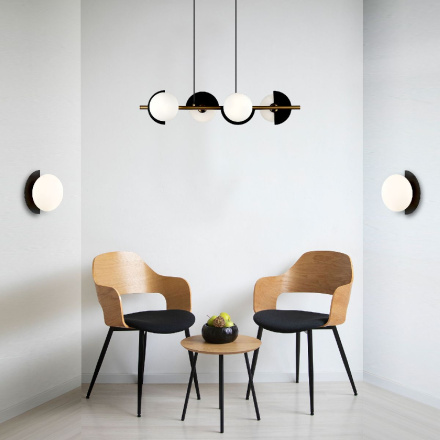 Подвесная люстра Eurosvet Moity 70149/4 черный/латунь a064820