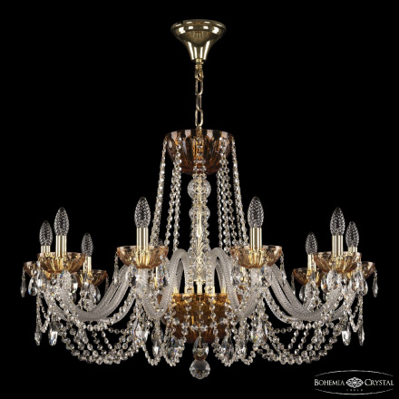 Подвесная люстра Bohemia Ivele Crystal 5402/10/300 G Amber/M-1H