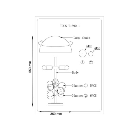 Настольная лампа Lucia Tucci Naomi T4750.1 Gold