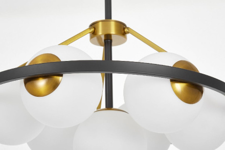 Подвесная люстра Lumina Deco Donzano LDP 8034-7 BK+WT