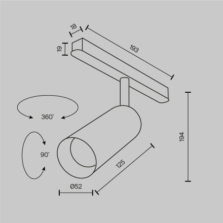 Трековый магнитный светильник Maytoni Technical Magnetic track system Exility Focus LED TR032-2-12W4K-M-BW