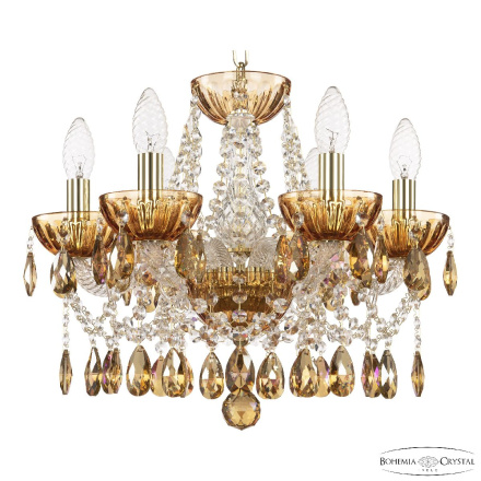 Подвесная люстра Bohemia Ivele Crystal 5413/6/141 G Amber/M-1H K777