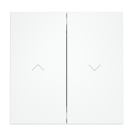 Выключатель встраиваемый Voltum S70 для жалюзи 10А, (белый матовый) VLS020702