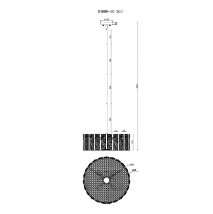 Подвесная люстра iLamp Panorama D4688-50 SGD