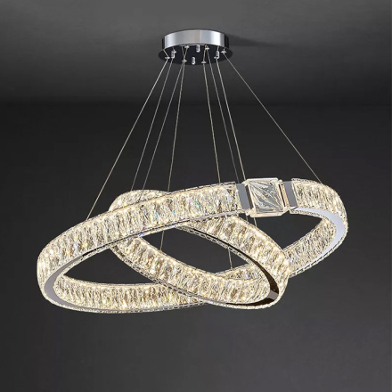 Подвесная люстра Delight Collection D8010P/2R/D800+600 silver