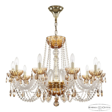 Подвесная люстра Bohemia Ivele Crystal 5402/10/300 G Amber/M-1H K721