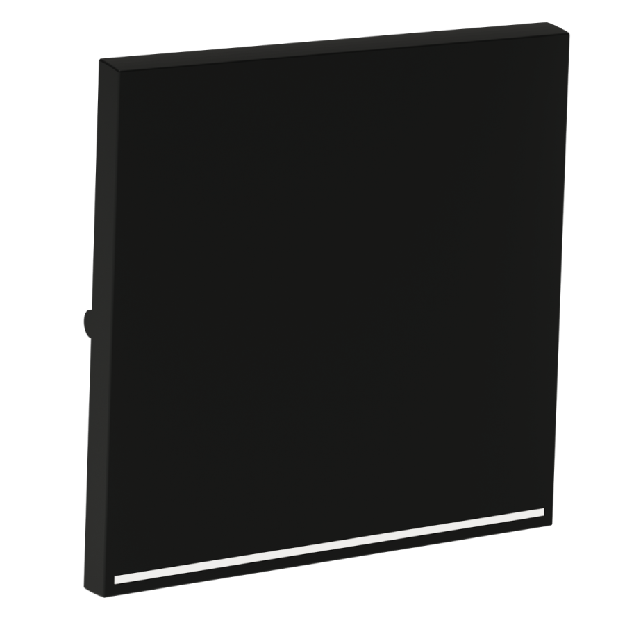 Клавиша для выключателя/переключателя одноклавишного с подсветкой Voltum S70 (черный матовый) VLS000208