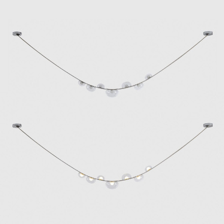 Подвесная люстра Crystal Lux BOSQUE SP7 L3000 GREY/TRANSPARENT