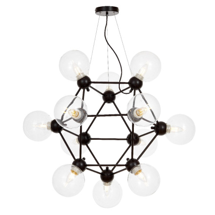 Подвесная люстра Lumina Deco Zodiak LDP 160N-12 BK+PR