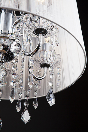 Подвесная люстра Eurosvet 2045/5 хром/белый