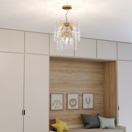 Подвесная люстра Eurosvet Claire 60170/8 золото Smart a070629