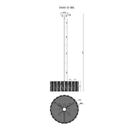 Подвесная люстра iLamp Panorama D4688-50 MBK