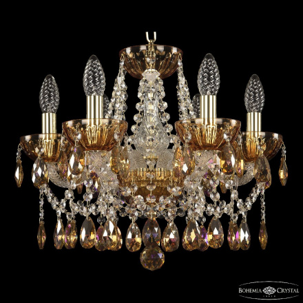 Подвесная люстра Bohemia Ivele Crystal 5413/6/141 G Amber/M-1H K777