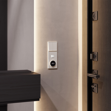 Накладка для светорегулятора поворотно-нажимного Voltum S70 (хлопок) VLS002013