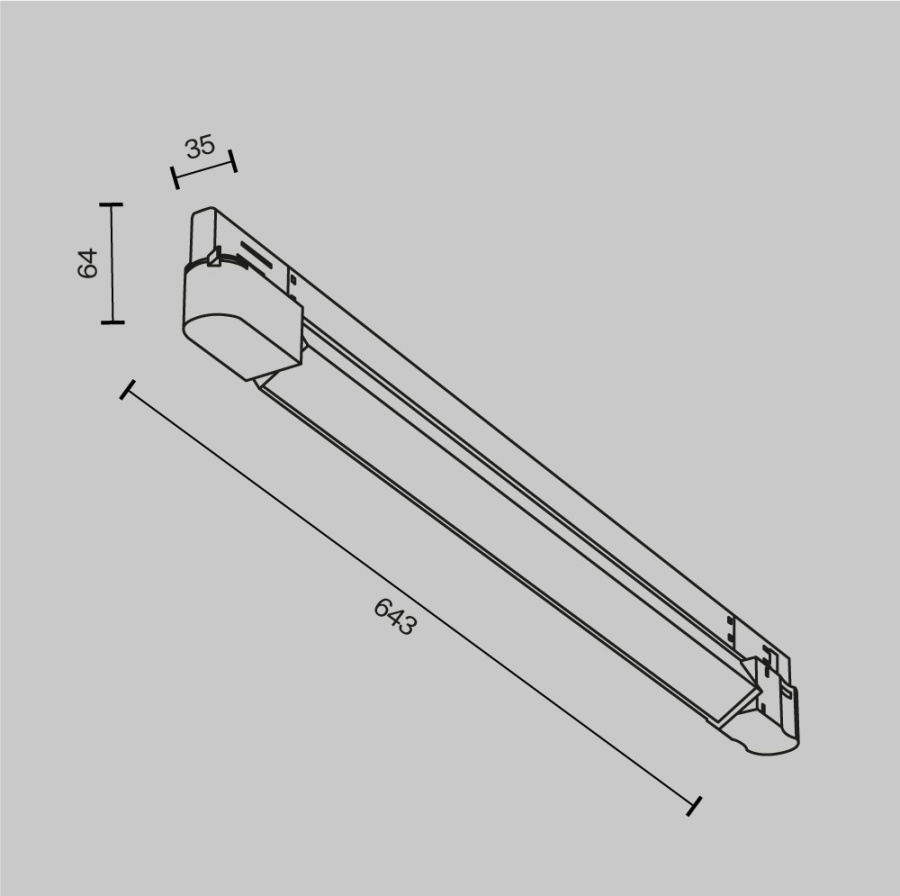 Трековый трехфазный светильник Maytoni Basis TR196-3-20W2.7K-B