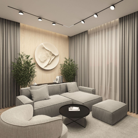 Трековый однофазный светильник Denkirs Smart Linear DK8070-BK