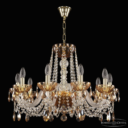 Подвесная люстра Bohemia Ivele Crystal 5402/10/240 G Amber/M-1H K721